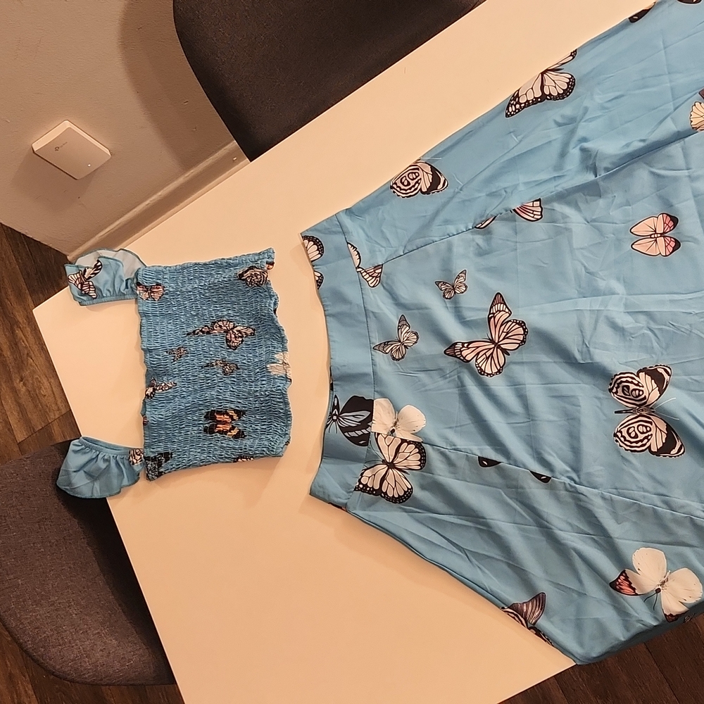 2 Piece Crop Top and Skirt, NWOT